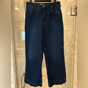 Pilcro (Anthropologie) Cropped Wide Leg Jeans